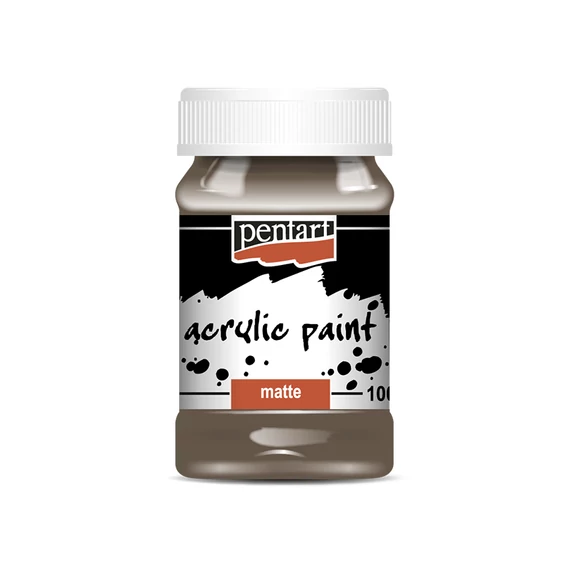 Pentart matt akrilfesték 100ml - földbarna
