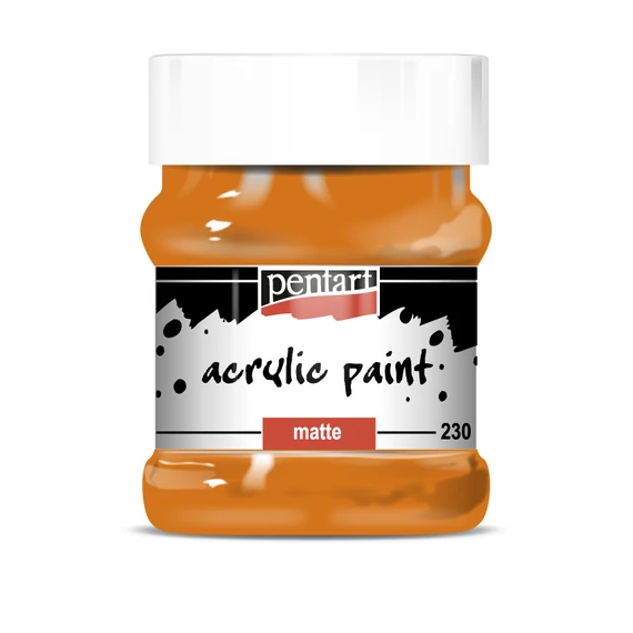 Pentart matt akrilfesték 230 ml - narancs