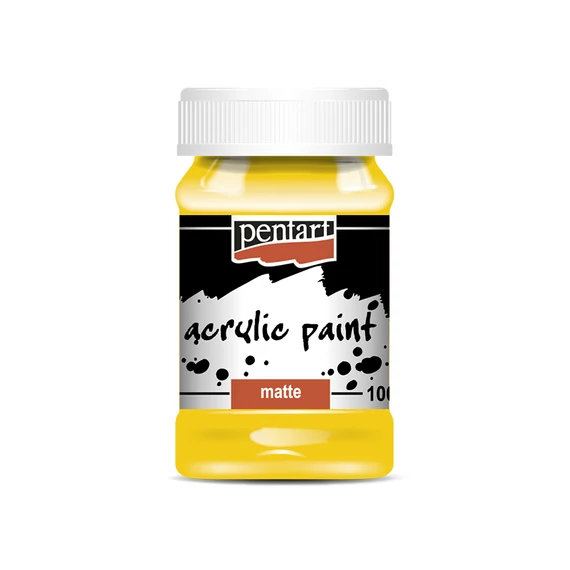 Pentart matt akrilfesték 100ml - napsárga