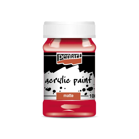 Pentart matt akrilfesték 100 ml - piros