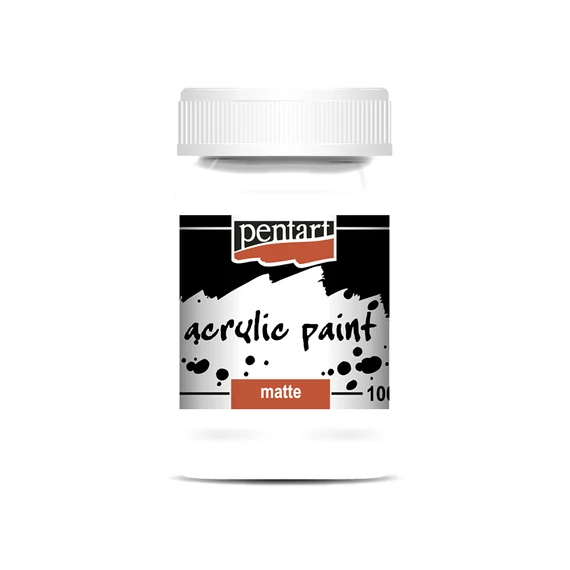 Pentart matt akrilfesték 100ml - fehér