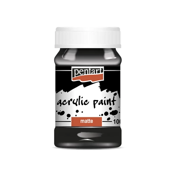 Pentart matt akrilfesték 100ml - fekete