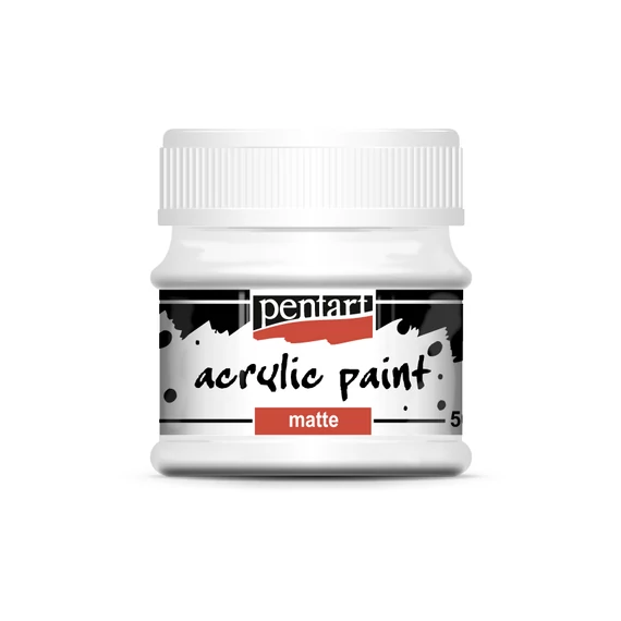 Pentart matt akrilfesték 50ml - titánfehér