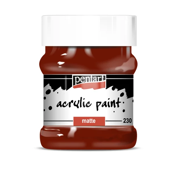 Pentart matt akrilfesték 230 ml - bordó