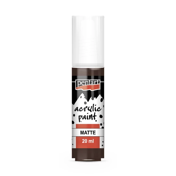 Pentart matt akrilfesték 20ml - sötétbarna