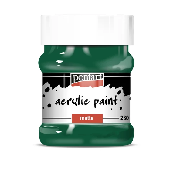 Pentart matt akrilfesték 230 ml - fenyőzöld