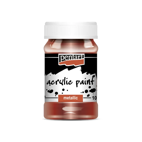 Pentart metál akrilfesték 100 ml - bordó