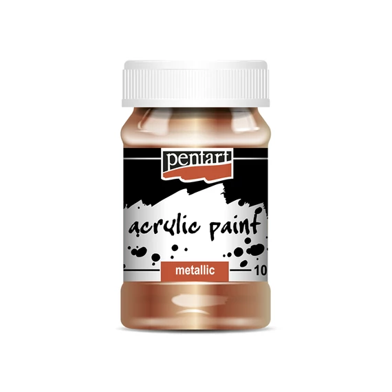 Pentart metál akrilfesték 100 ml - antikréz