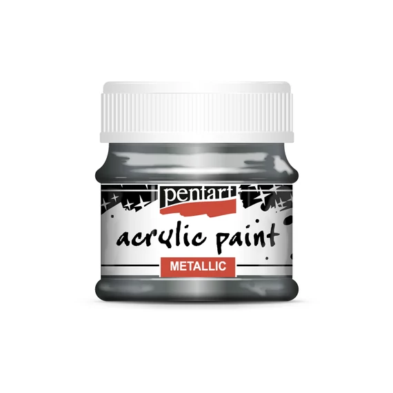 Pentart metál akrilfesték 50 ml - rokokóezüst