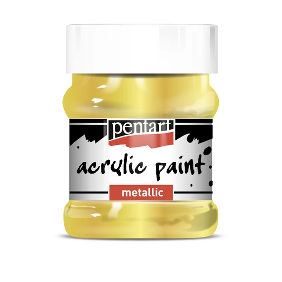 Pentart metál akrilfesték 230 ml - barokkarany