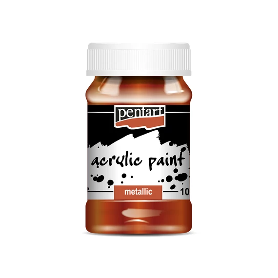 Pentart metál akrilfesték 100 ml - vörösréz