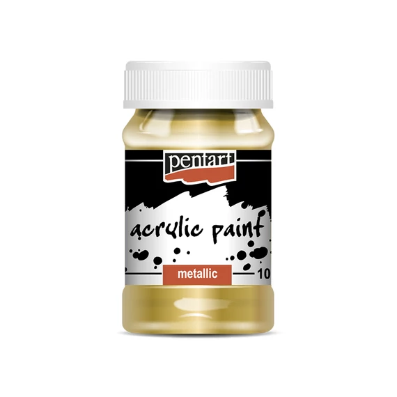 Pentart metál akrilfesték 100 ml - arany
