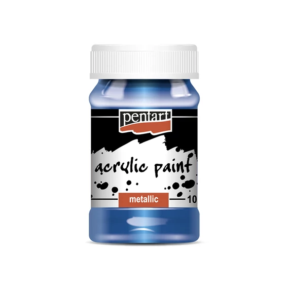 Pentart metál akrilfesték 100 ml - kék