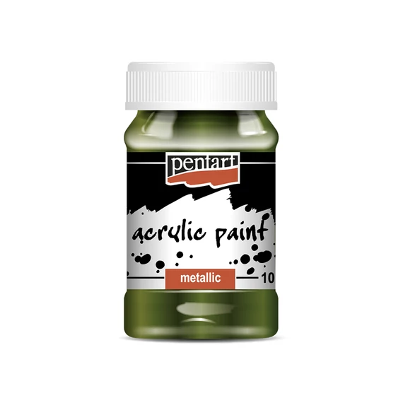 Pentart metál akrilfesték 100 ml - zöld