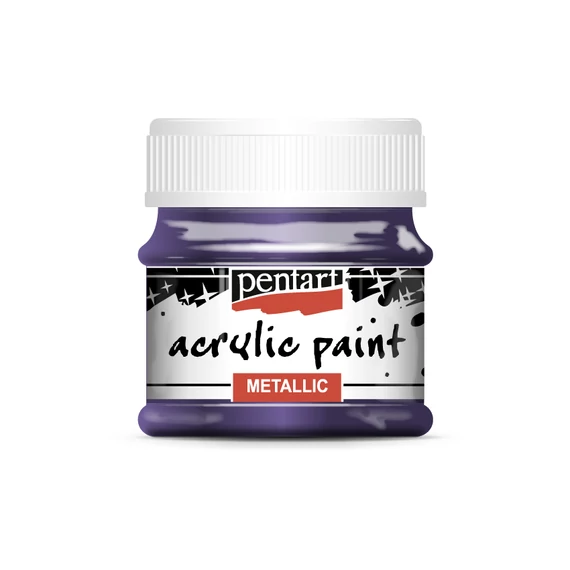 Pentart metál akrilfesték 50 ml - ezüstlila