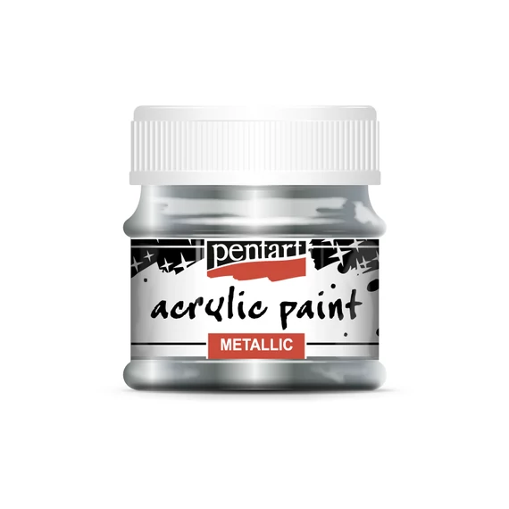Pentart metál akrilfesték 50 ml - silver touch