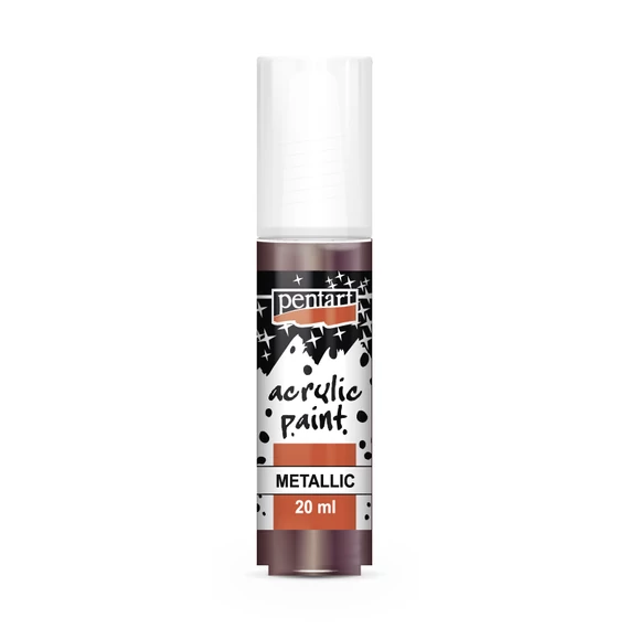 Pentart metál akrilfesték 20 ml - padlizsán