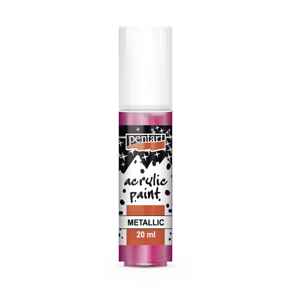 Pentart metál akrilfesték 20 ml - magenta