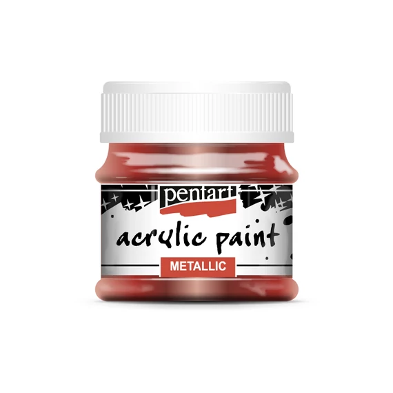 Pentart metál akrilfesték 50 ml - bordó