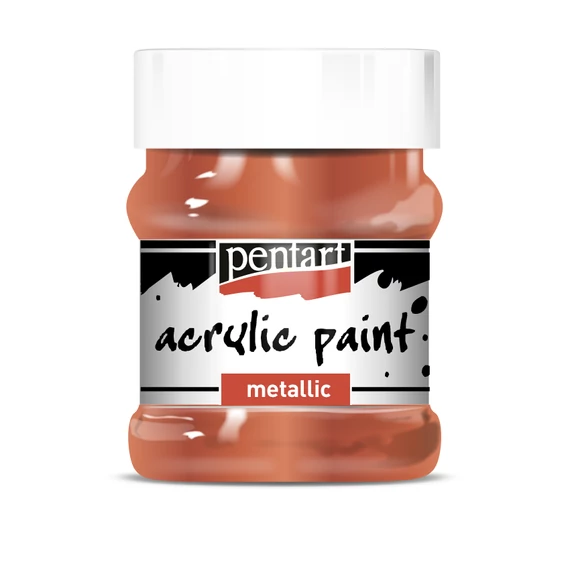 Pentart metál akrilfesték 230 ml - vörösréz