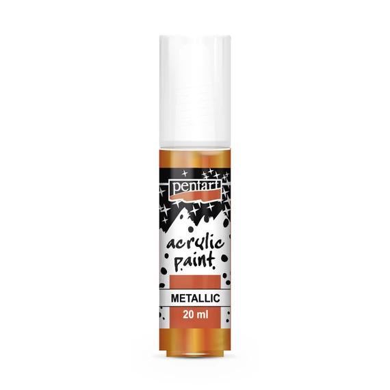 Pentart metál akrilfesték 20 ml - narancs