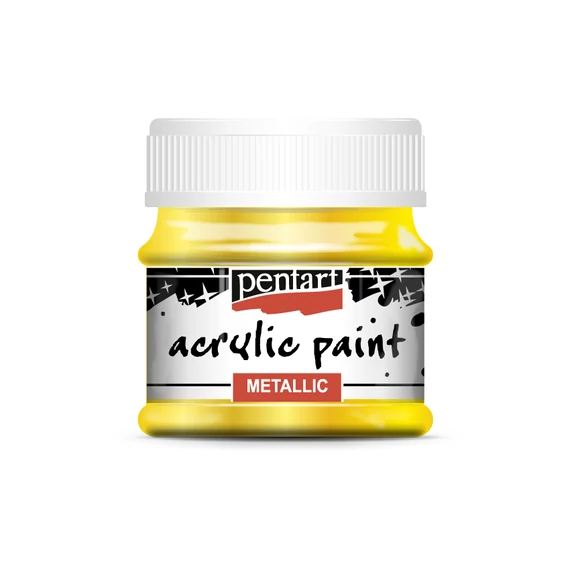 Pentart metál akrilfesték 50 ml - sárga