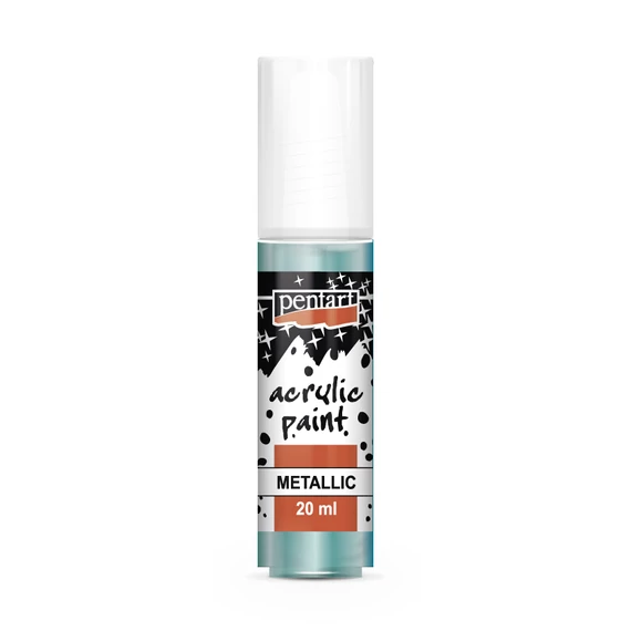 Pentart metál akrilfesték 20 ml - türkiz