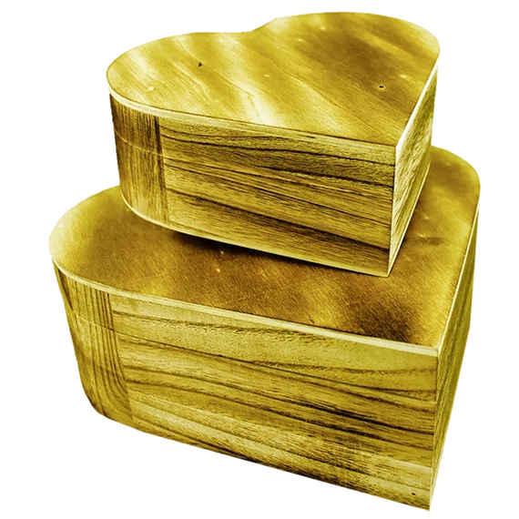 Doboz szett, 2 db-os szív alakú 22x19x8cm 