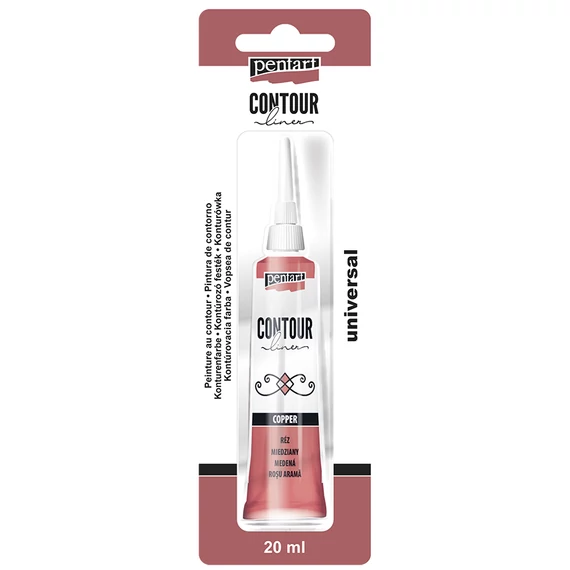 Pentart kontúrozó festék 20 ml - réz