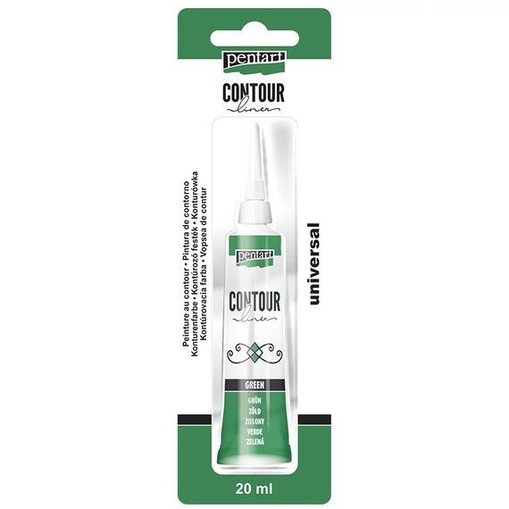 Pentart kontúrozó festék 20 ml - zöld