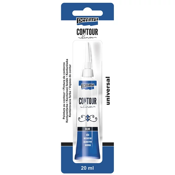 Pentart kontúrozó festék 20 ml - kék