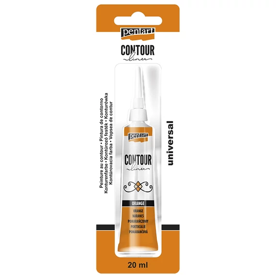 Pentart kontúrozó festék 20 ml - narancs