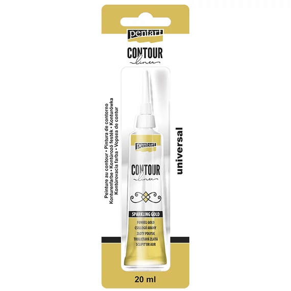 Pentart kontúrozó festék 20 ml - csillogó arany