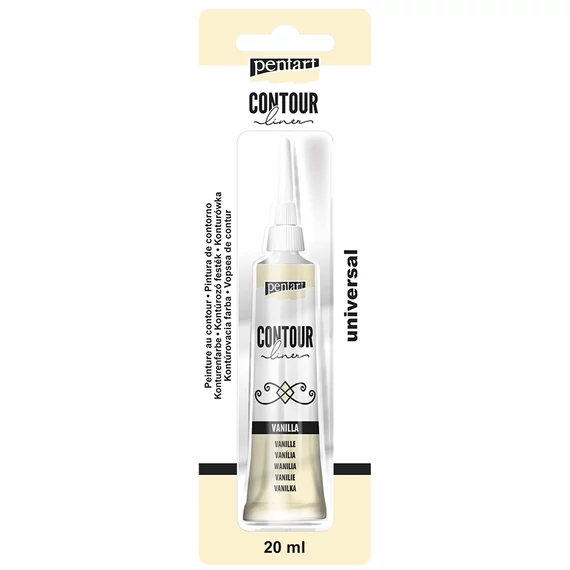 Pentart kontúrozó festék 20 ml - gyöngyház vanília