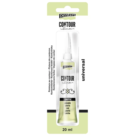 Pentart kontúrozó festék 20 ml - gyöngyház limetta