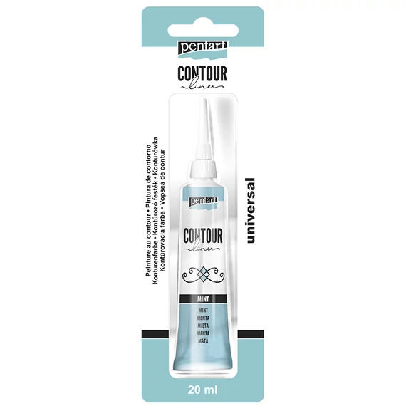 Pentart kontúrozó festék 20 ml - gyöngyház menta