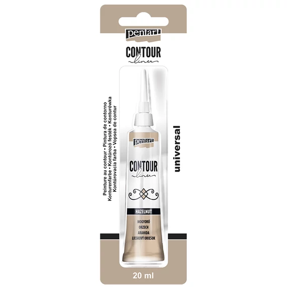 Pentart kontúrozó festék 20 ml - gyöngyház mogyoró