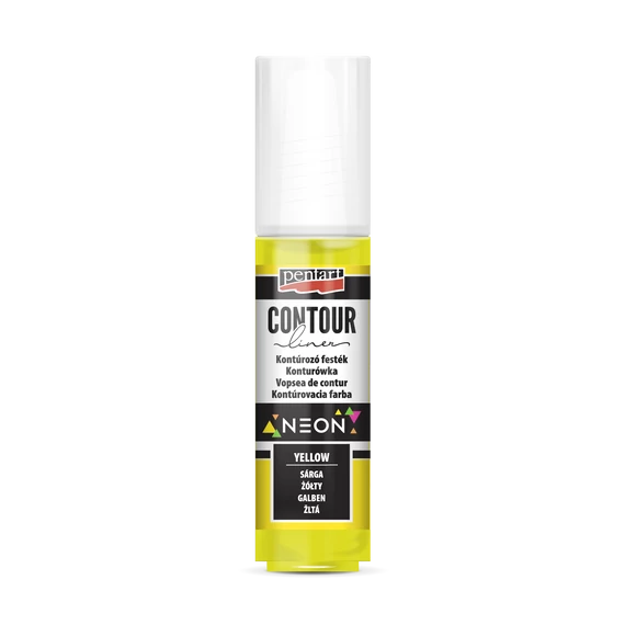 Pentart kontúrozó festék 20 ml - neon sárga