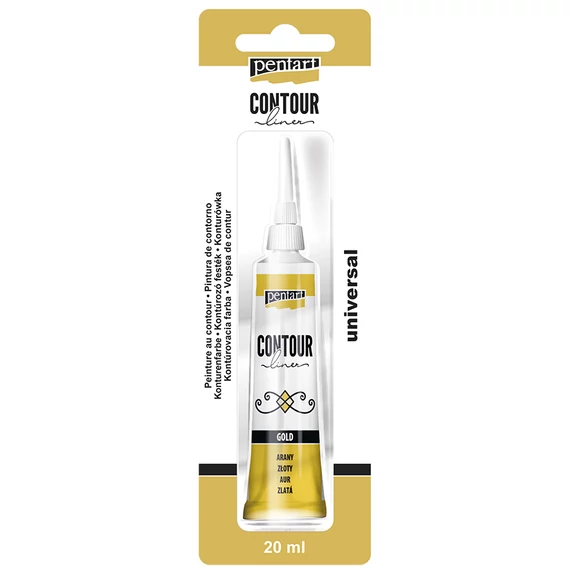 Pentart kontúrozó festék 20 ml - arany