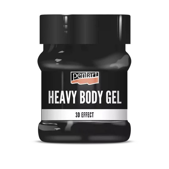 Pentart sűrű fényes gélpaszta 230 ml - fekete
